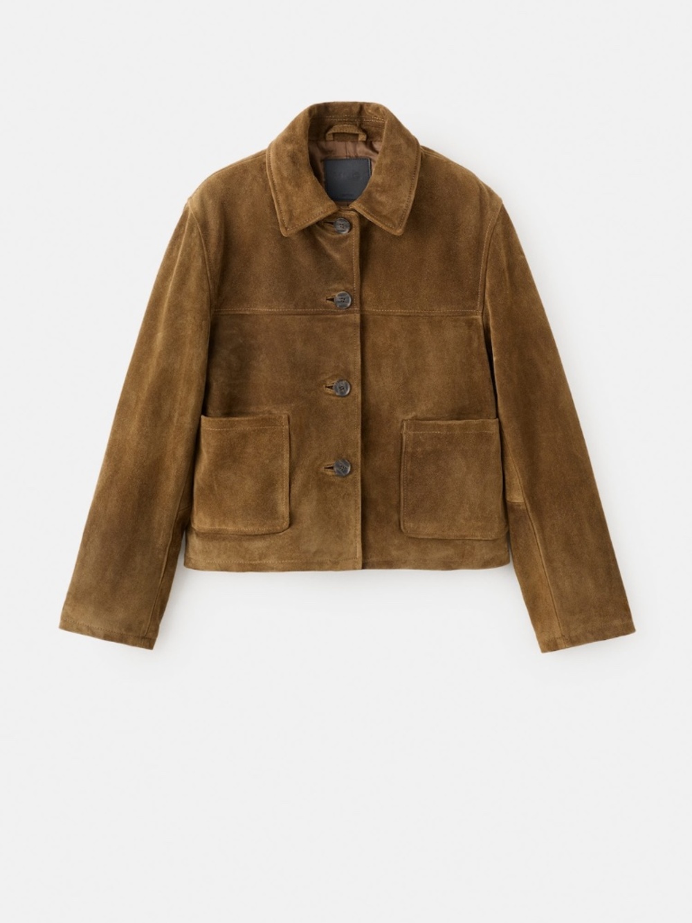 Mango Suede leather jacket with buttons